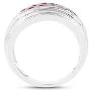 Bids.com 1.00 Carat Genuine Pink Tourmaline .925 Sterling Silver Ring Rings