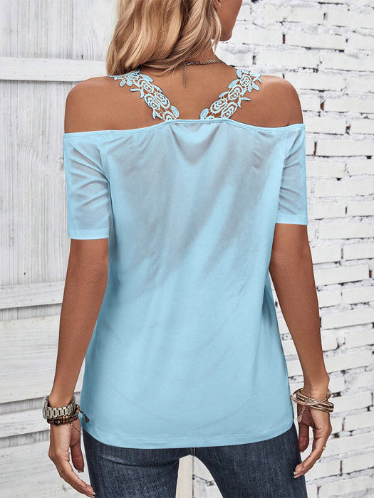 Lace Detail Short Sleeve T-Shirt