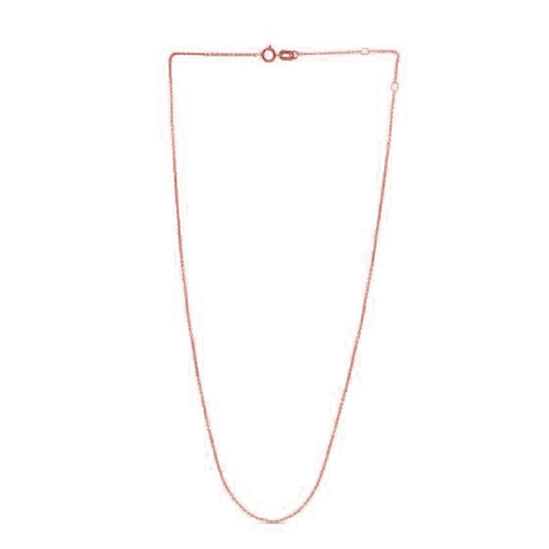 Bids.com Adjustable Cable Chain in 14k Rose Gold (0.97 mm) Necklaces