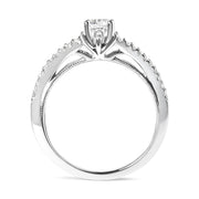Bids.com 14K White Gold 5/8 Cttw Diamond Split Shank Engagement Ring  (G-H Color, VS2-SI1 Clarity) - Size 7 Rings