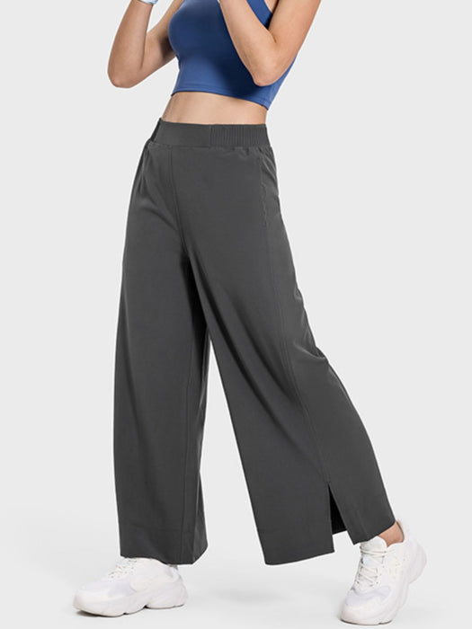 Slit Wide Leg Active Pants