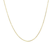Bids.com 14k Yellow Gold Diamond Cut Cable Link Chain 0.8mm Necklaces