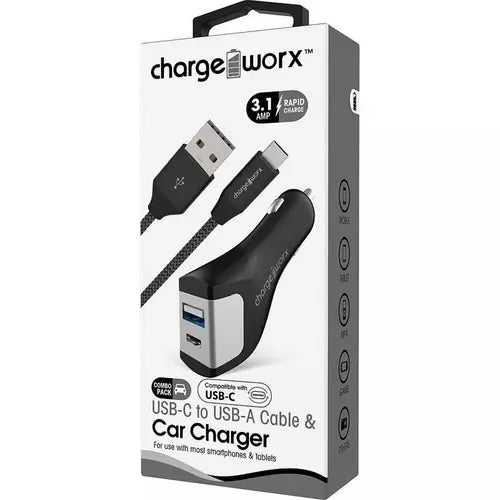 Chargeworx Chargeworx Usb A Usb -C Car Chrgr Vehicle Parts & Accessories