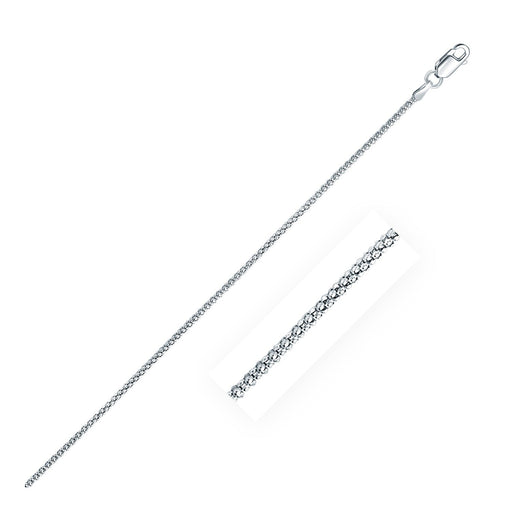 Bids.com Rhodium Plated 1.8mm Sterling Silver Popcorn Style Chain Necklaces