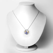 Bids.com 1.33 Carat Genuine Tanzanite and White Topaz .925 Sterling Silver Pendant Pendants
