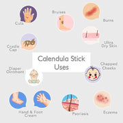 Green + Lovely Peppermint Calendula Skin Stick - Organic Lotion Moisture Stick - Travel Size