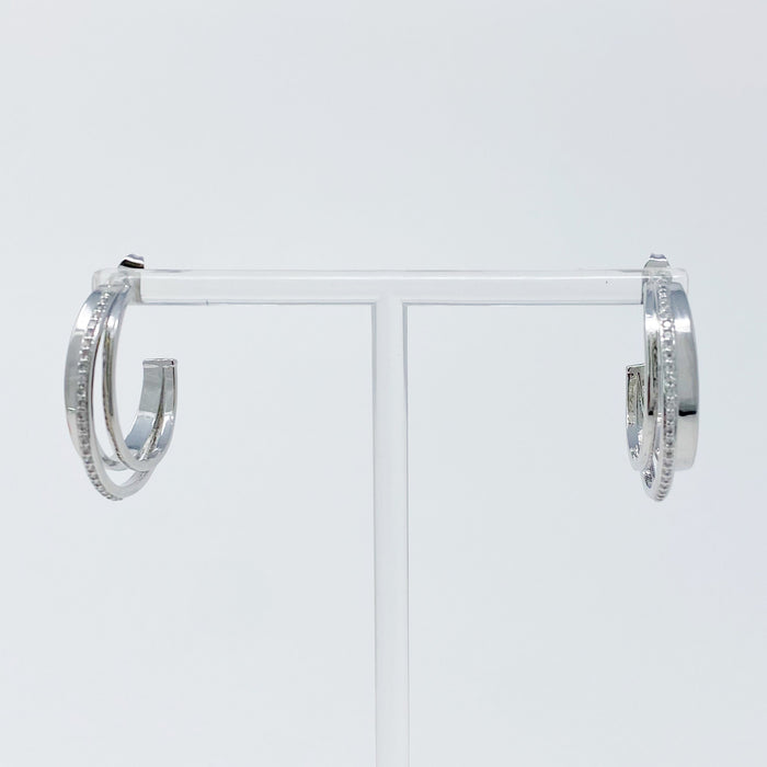 Irene Dimensional Hoop Earrings