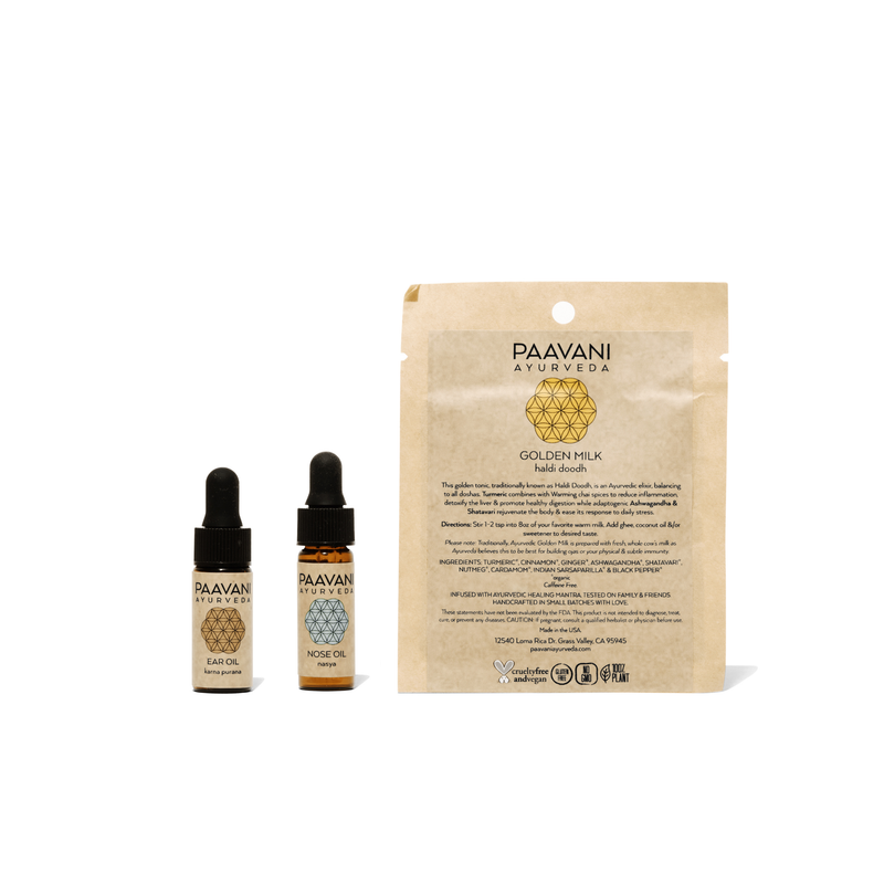 Paavani Ayurveda Winter Sampler Kit | Ayurvedic Set for Seasonal Balance