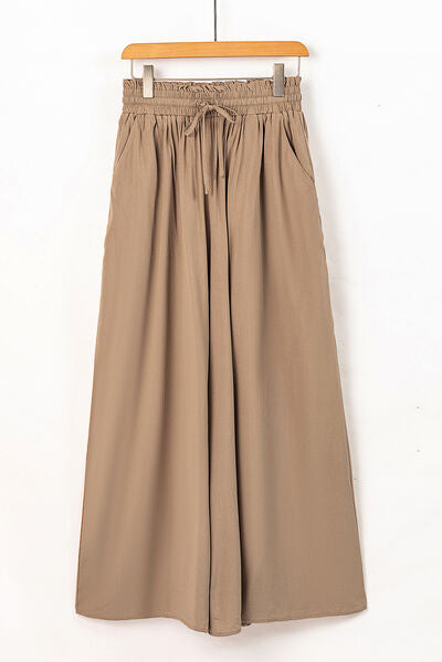 Drawstring Waist Wide Leg Pants by VYSN