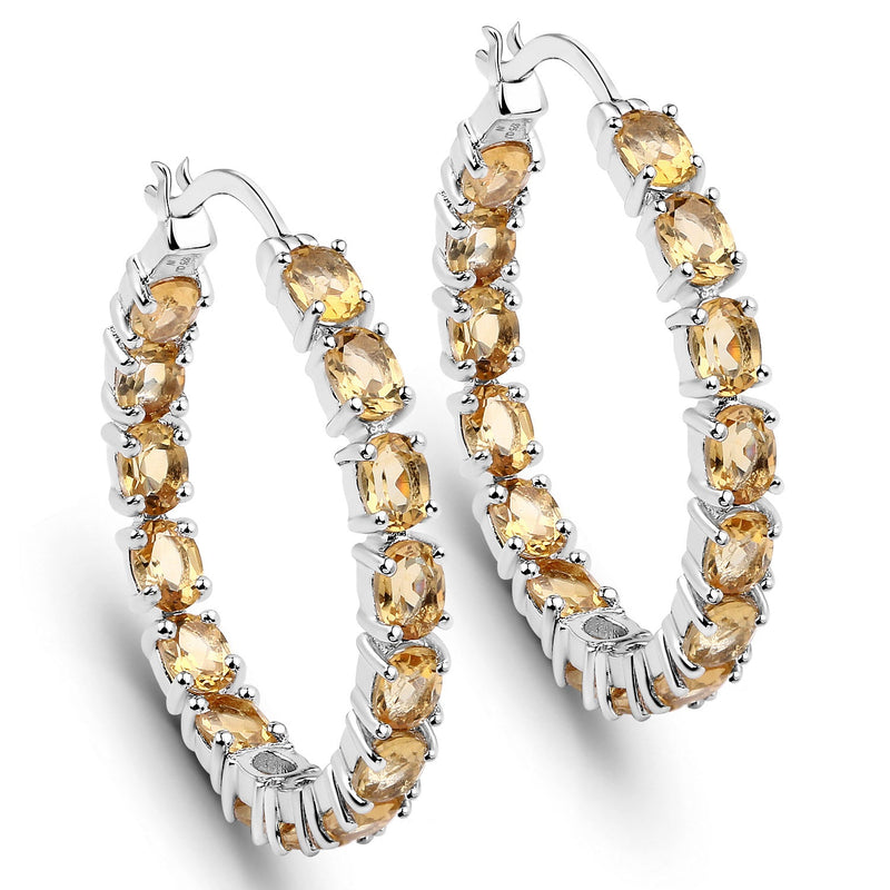 Bids.com 4.80 Carat Genuine Citrine .925 Sterling Silver Earrings Earrings
