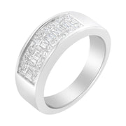 Bids.com 14K White Gold Princess and Baguette-cut Diamond Ring (1.0 Cttw, H-I Color, VS2-SI1 Clarity) - Size 6 Rings