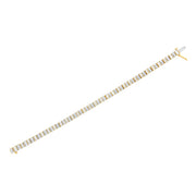 Bids.com 10K Yellow Gold 4.0 Cttw Alternating Baguette & Round Cut Diamond Bezel- & Prong-Set 7" Tennis Bracelet (G-H Color, SI1-SI2 Clarity) Bracelets
