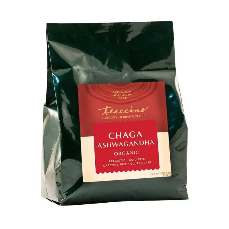 Teeccino Chaga Ashwagandha Butterscotch Cream Mushroom Herbal Coffee Herbal Coffee