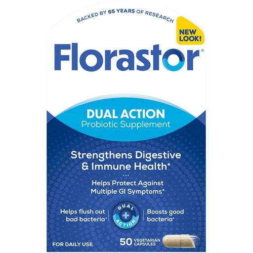 Florastor Florastor Daily Probiotic Supplement Capsules For Men And Women 50.0ea Health & Beauty White Smoke