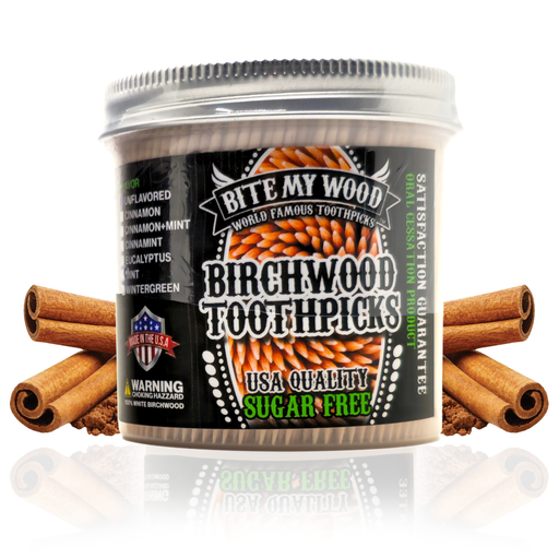 BiteMyWood 450 Qty BiteMyWood Flavored Birchwood Toothpicks in Plastic Jars Beauty & Personal Care - Nasal & Oral Care - Dental Floss & Picks
