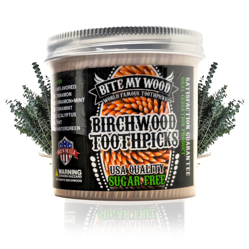 BiteMyWood 450 Qty BiteMyWood Flavored Birchwood Toothpicks in Plastic Jars Beauty & Personal Care - Nasal & Oral Care - Dental Floss & Picks