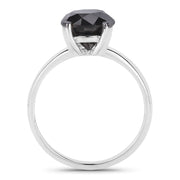 Bids.com 3.00 Carat Genuine Black Diamond 14K White Gold Ring Rings