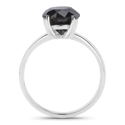 Bids.com 3.00 Carat Genuine Black Diamond 14K White Gold Ring Rings