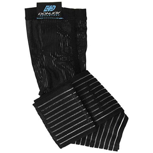 DonJoy Advantage DonJoy Advantage DA161AV03-BLK-L Ankle Sleeve With Figure 8 Straps For Sprains, Strains, Lateral Support, Open Heel, Black, Large Fits 9.5", 10.5" Supports & Braces