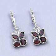 Bids.com 2.60 Carat Genuine Garnet .925 Sterling Silver Earrings Earrings