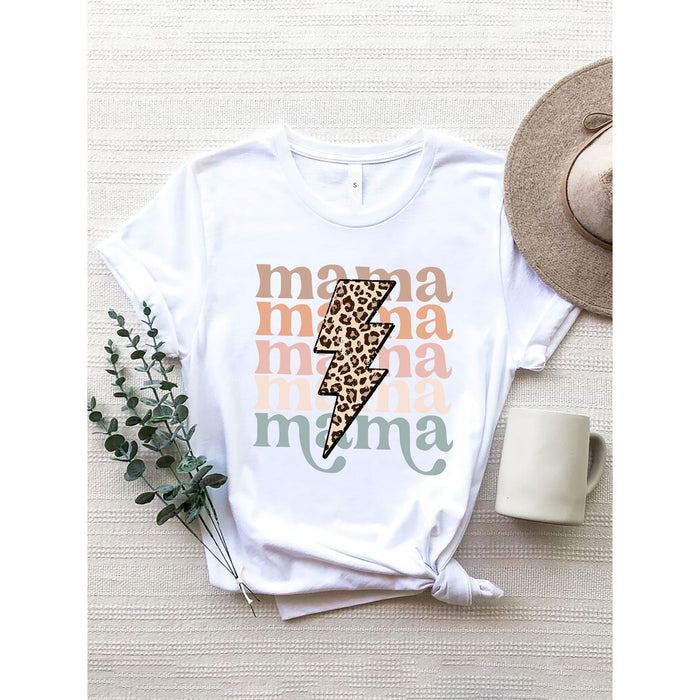 Mama Round Neck Short Sleeve T-Shirt