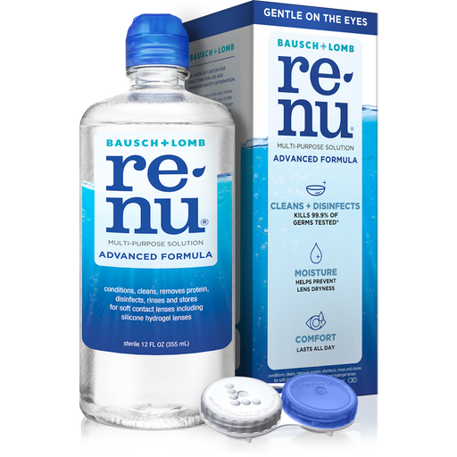 ReNu ReNu Bausch + Lomb Advanced Triple Disinfect Formula Multi-Purpose Eye Contact Lens Solution, 12 Fl Oz Health & Beauty