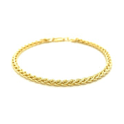 Bids.com 3.3mm 14k Yellow Gold Light Weight Wheat Bracelet Bracelets