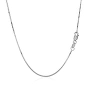 Bids.com 14k White Gold Classic Box Chain 0.8mm Necklaces