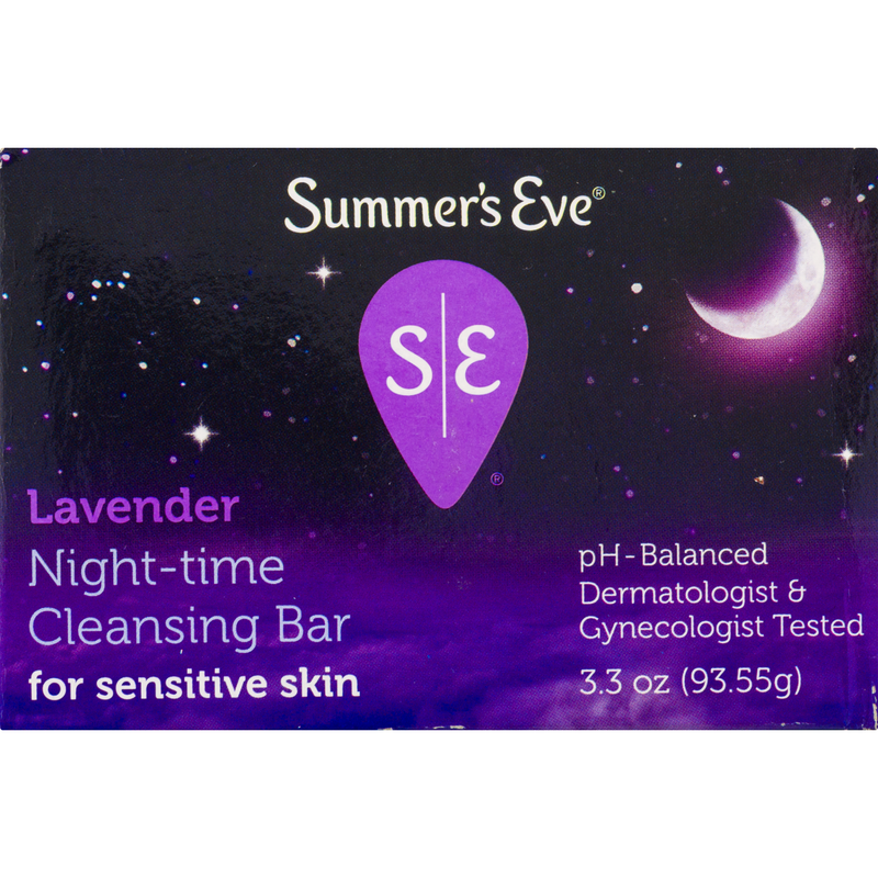Summer's Eve Summer's Eve Lavender Night-Time Cleansing Bar For Sensitive Skin Bar Soap Dark Slate Gray