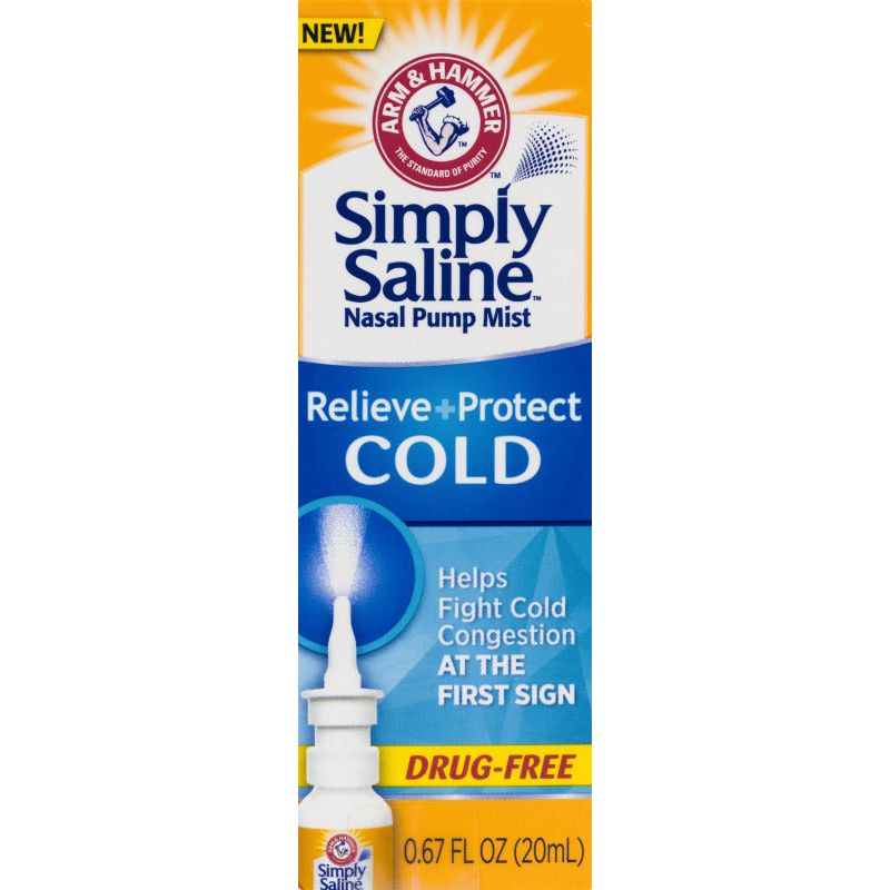 Arm & Hammer Arm & Hammer Simply Saline Nasal Pump Mist Relieve+Protect Cold Personal Care