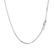 Bids.com 10k White Gold Classic Box Chain 1.0mm Necklaces