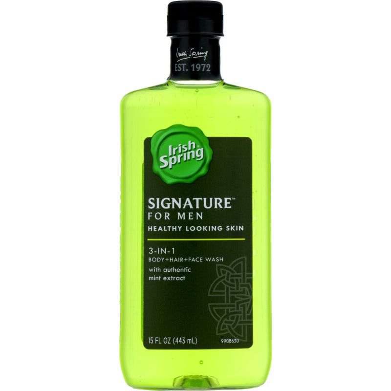 Irish Spring Irish Spring Signature Body Wash, For Men, 3-In-1, Body+Hair+Face Body Wash White Smoke
