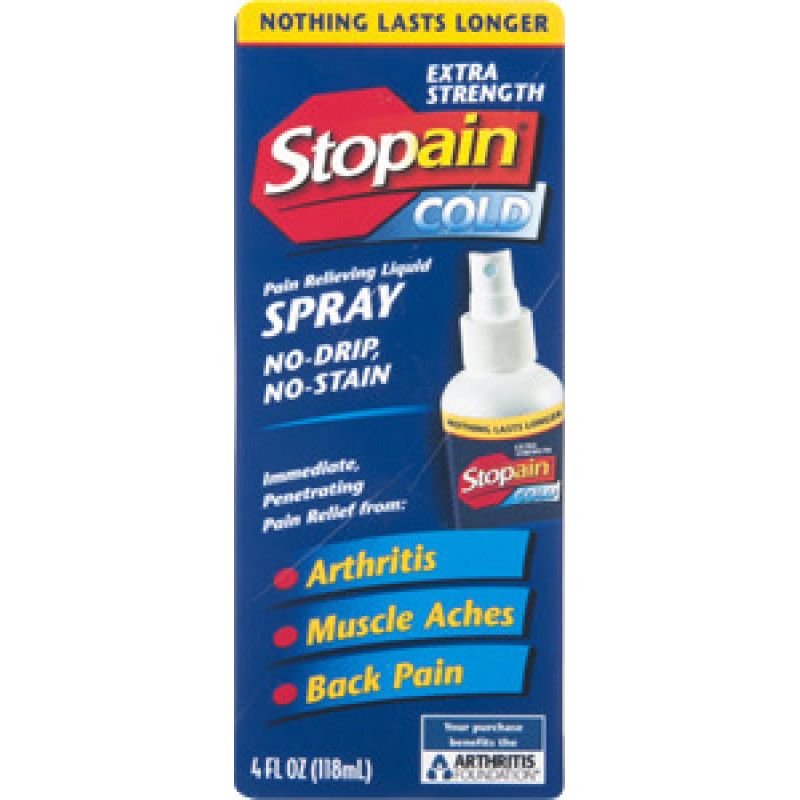 Stopain Stopain Extra Strength Pain Relief Non-Greasy Spray 4 Oz Hot & Cold Therapies Midnight Blue