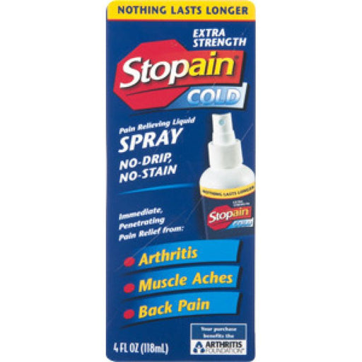 Stopain Stopain Extra Strength Pain Relief Non-Greasy Spray 4 Oz Hot & Cold Therapies Midnight Blue