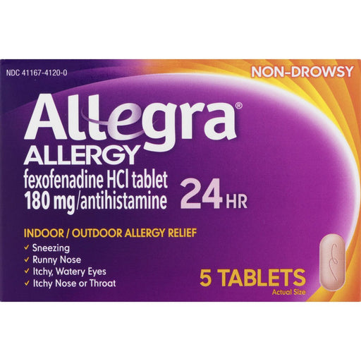 Allegra Allegra Allergy Relief, Indoor/Outdoor, 24 Hr, Non Drowsy, Tablets Health & Beauty