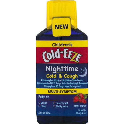 Cold-Eeze Cough Medicine Cold-Eeze Cough Medicine Children's Nighttime & Multi-Symptom Berry Medicine Cabinets White Smoke