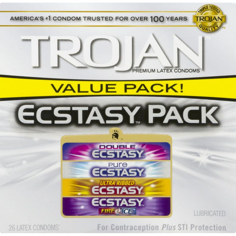 Trojan Trojan Ecstasy Pack Lubricated Condoms Condoms