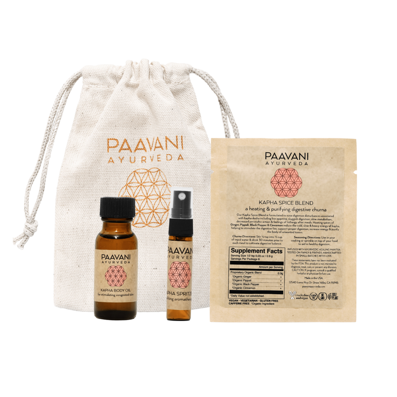 Paavani Ayurveda Spring Sampler Kit | Ayurvedic Set for Kapha Season