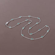 Bids.com 1.80 Carat Genuine Emerald .925 Sterling Silver Necklace Necklaces