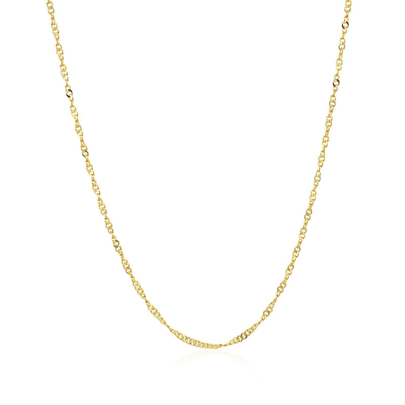 Bids.com 14k Yellow Gold Singapore Style Adjustable Chain (1.40 mm) Necklaces