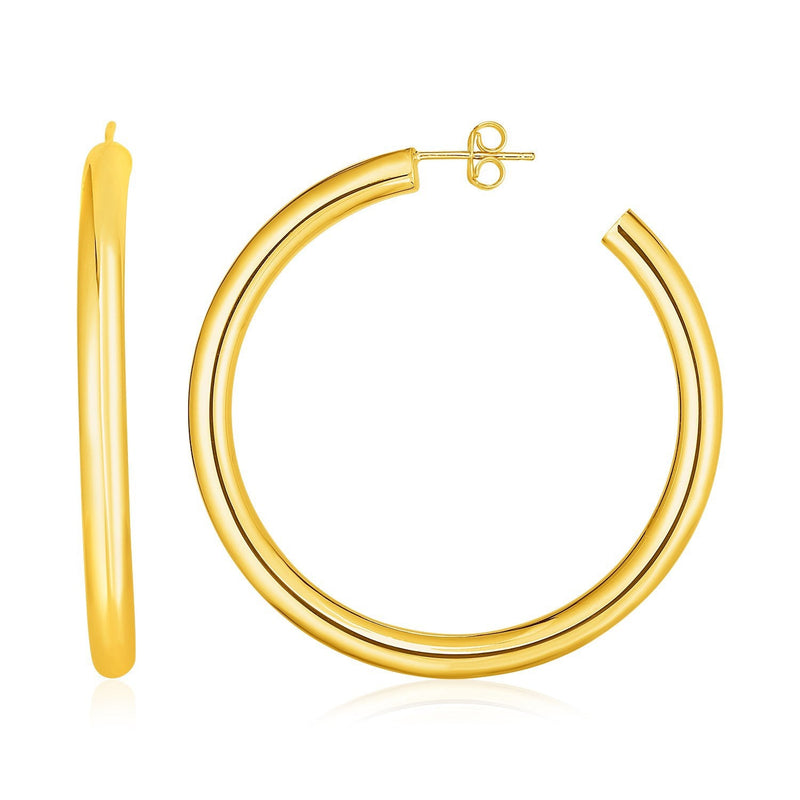 Bids.com 14k Yellow Gold Polished Hoop Earrings Earrings