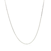 Bids.com 14k White Diamond Cut Cable Link Chain 0.8mm Necklaces