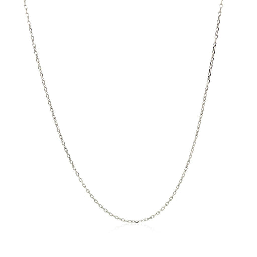 Bids.com 14k White Diamond Cut Cable Link Chain 0.8mm Necklaces