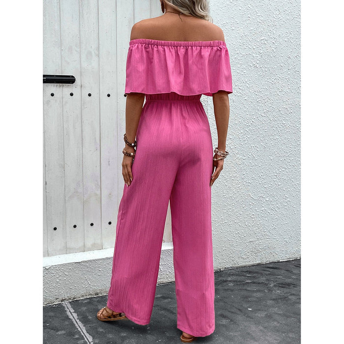 Off-Shoulder Wide Leg Jumpsuit