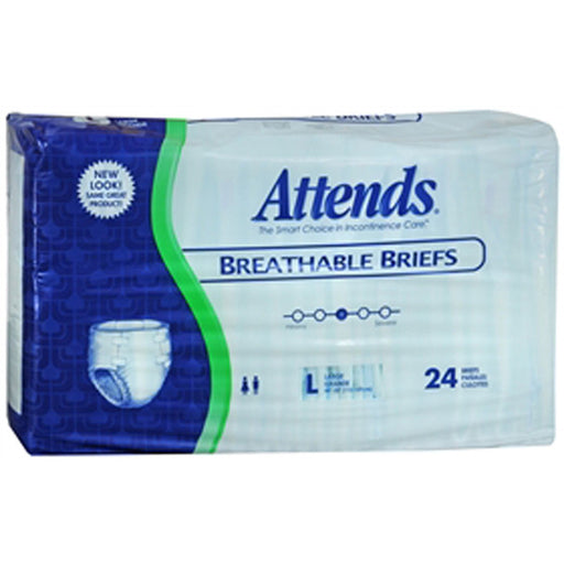 Attends Attends Dermadry Breathable Briefs Large - 3 Pks Of 24 Bicycle Shorts & Briefs