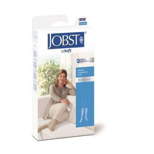 Jobst Jobst soSoft Women Brocade Knee Highs 8-15mmHg, White Size Large Personal Care