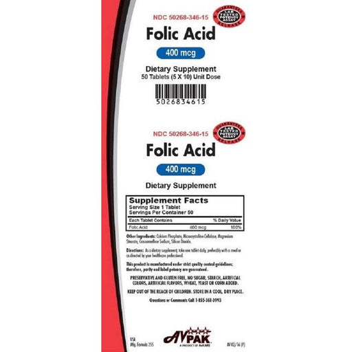 Avpak Avpak Folic Acid Tablets 400 Mcg Vitamins & Supplements