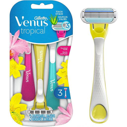 Gillette Gillette Venus Tropical Women's Disposable Razor, 3 Count, Womens Razors / Blades Shaving & Grooming