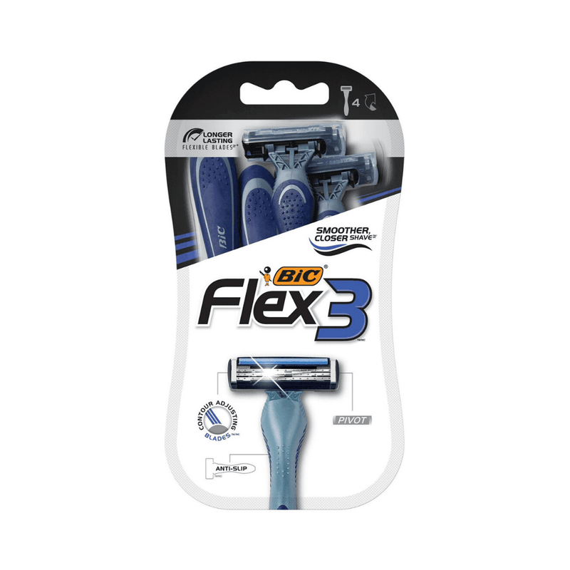 BiC BiC Bi C Flex 3 Titanium Razors Shaving & Grooming White Smoke