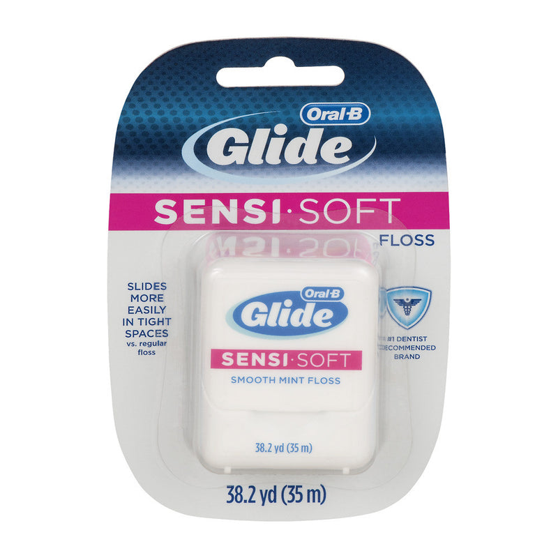 Oral-B Oral-B Glide Floss, Sensi-Soft, Smooth Mint Dental Floss Light Gray